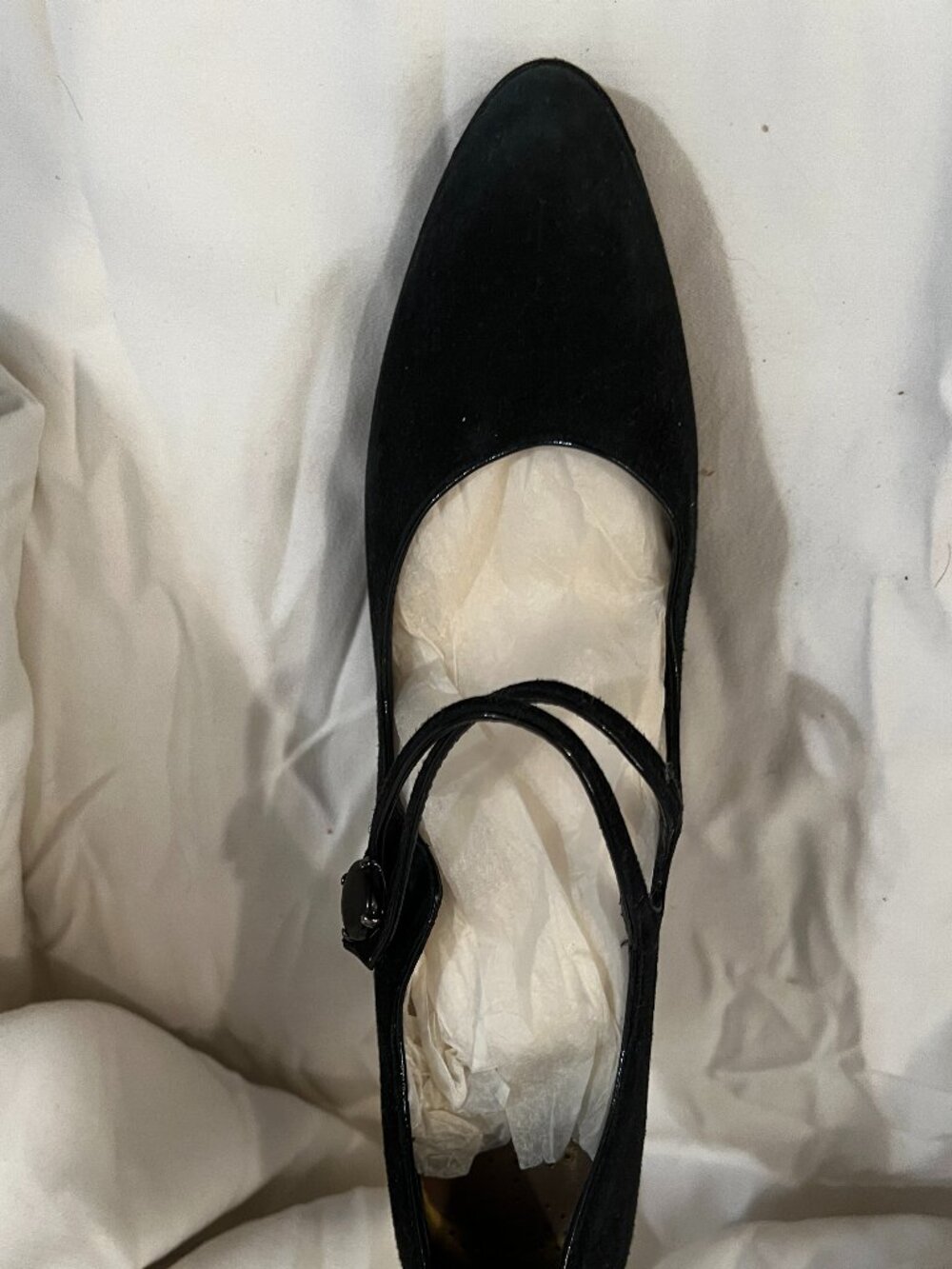 Vintage Cole Haan Afina Air Mary Jane's Black Suede Nike Air Cushioning 4"Heel